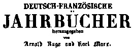 Deutsch-Französische Jahrbücher