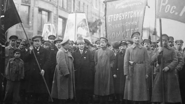 Petrograd Parade welcoming Comintern delegates in 1920